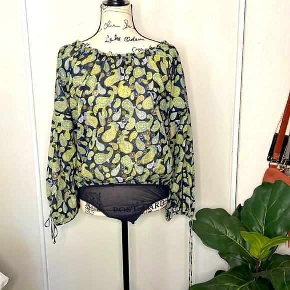 NEW! Free People Sundown Paisley Cotton Bodysuit Size Medium - Picture 6 of 12